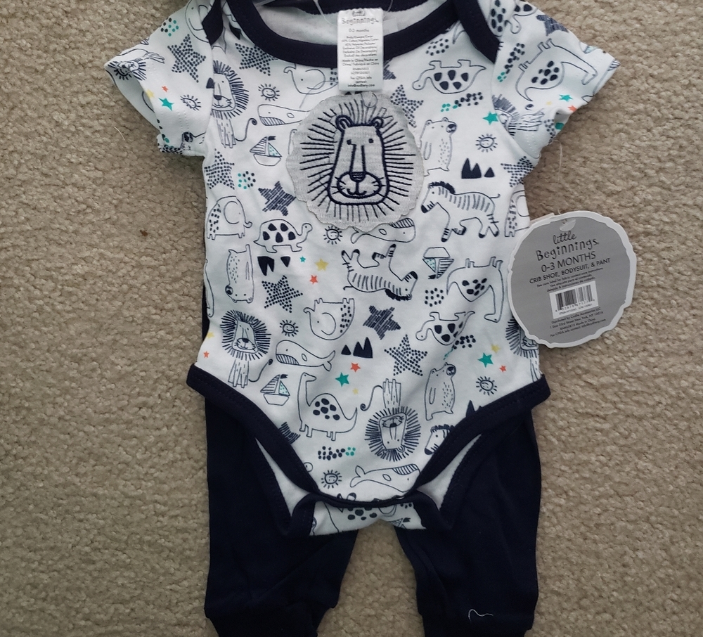 NWT Adorable onsie pants set